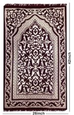 Status Janamaz Prayer Mat with Travel Bag - 42x26 Inch (Maroon) - Image 3