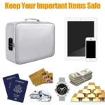 Honbuty Document Storage Organizer Bag Muitilayer File Pocket & Waterproof Bag with Code Lock for Laptop, Notebooks, Passport, Home, Office, Travel - Image 3