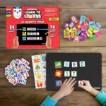 PLAY PANDA Magnetic Learn to Spell Objects with 104 Magnetic Tiles, Educational Magnetic Board Game for Kids with Picture and Alphabet Magnets for Spelling Practice - Image 3