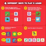 PLAY PANDA Magnetic Learn to Spell Objects with 104 Magnetic Tiles, Educational Magnetic Board Game for Kids with Picture and Alphabet Magnets for Spelling Practice - Image 6