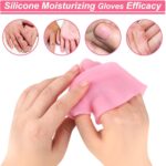Moisturizing Silicone Gloves for Dry & Cracked Hands | Overnight Gel Spa Hydrating Gloves | Soft Sleeping Hand Care Gloves for Deep Moisture & Skin Repair (1 pair) - Image 4