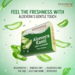 Patanjali Aloe Vera Kanti Body Cleanser Soap for Men and Women(150g, Pack of 4), Nourishing & Moisturizing, Natural Aloe Vera Soap for Soft Skin - Image 5