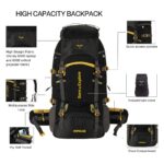 Impulse Rucksack Travel Bags for Men, Tourist Backpack for Hiking, Trekking Camping Thames Blue Bag with 1 Year Warranty, Cedar Black, 60 Litres - Image 5