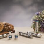 Hammered Travel Havdallah Set- Blue Rings - Image 3