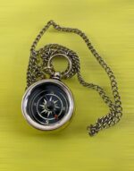 ANTIQUE COLLECTION Antique Brass Pocket Compass, Thoreau Quote Directional Locket Compass, Camping Equipment, Boat Compass for Hiking, Travelling - Silver Color - Image 3