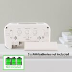 Digital Alarm Clock with Automatic Light Sensor – Battery Operated Desk Table Clock with Time, Date & Temperature Display, Compact LCD Alarm Clock for Bedroom, Home & Office (White) - Image 7