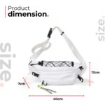 Tressential Waist Bag for Men Women | Cross Body Fanny Pack Sling Bag for Hiking, Travel, Camping, Outdoor Sports, Cycling | Money Belt with Adjustable Strap (White) - Image 5