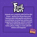 Skillmatics Foil Fun - Girl Power, 20+ DIY Foil Art Magnets, Mess-Free Craft Kit, 60+ Foam Stickers, Creative Activity for Girls, Kids, Tweens, Teens (Ages 7-13), Gifts, Travel, Party Favour - Image 9
