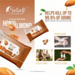 Soilsoft Honey Almond Premium Wet Wipes 50 Sheets with Vitamin E Lemon Alcohol Free pH Balanced Soft Moisturising Cleansing Facial Hand Body Skin Care Wet Tissues (Pack of 2) - Image 4
