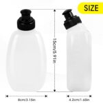 2 Pack 10oz BPA-Free Bike Water Bottle and Running Water Bottle Set - For Hydration Belt, Handheld Water Bottle Running, Small Water Bottles, Flip Belt Water Bottle - Ideal for Marathon, Hiking - Image 3