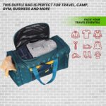 M MEDLER Zylo Polyester 60 litres Duffle Bag | Waterproof Duffel Bag | Luggage Bag with Adjustable Strap - (Turquoise) - Image 4