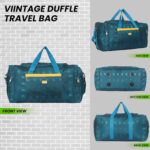 M MEDLER Zylo Polyester 60 litres Duffle Bag | Waterproof Duffel Bag | Luggage Bag with Adjustable Strap - (Turquoise) - Image 5