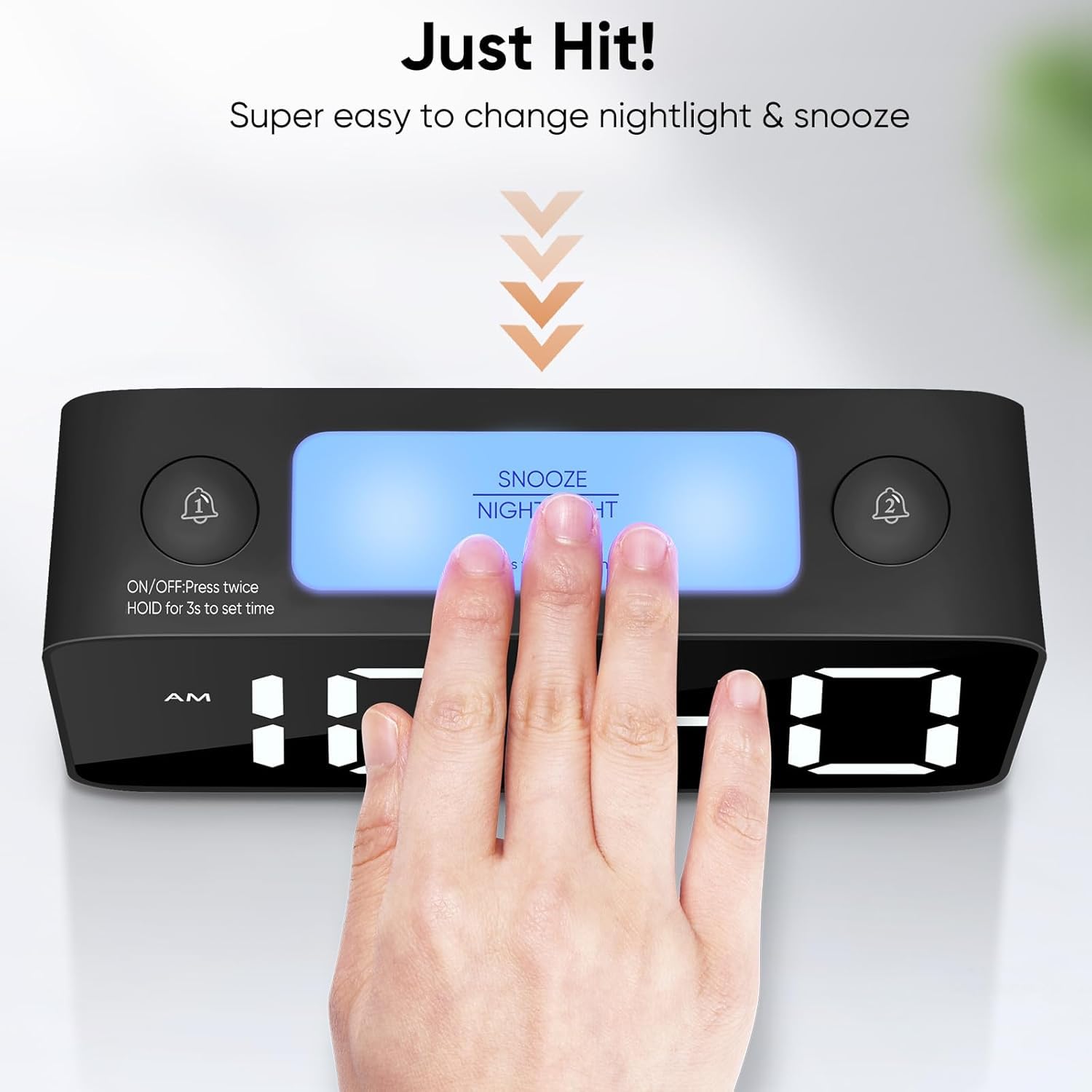 7-Inch Digital Alarm Clock, Table Clock, RGB Color Display, Night Light Dimmer, USB Ports, Super Loud Alarm for Heavy Sleepers for Home, Office, Student, Bedroom, Living Room (RGB Color Clock) - Image 5