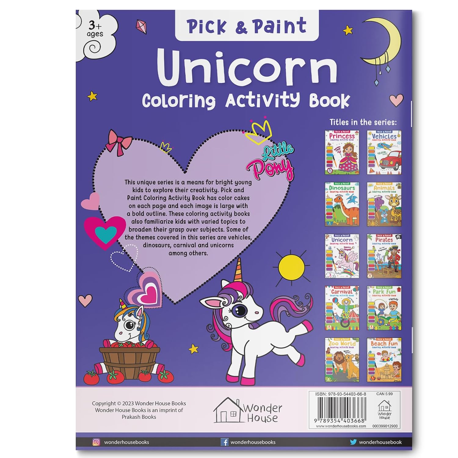 Pick and Paint Coloring Activity Book For Kids: Unicorn - Image 3