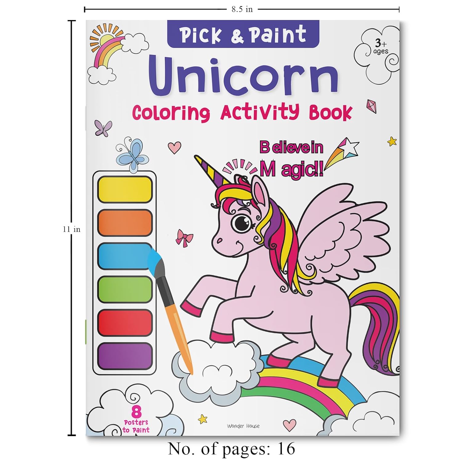 Pick and Paint Coloring Activity Book For Kids: Unicorn - Image 4
