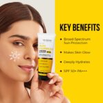 Dr. Sheth's Haldi & Hyaluronic Acid Sunscreen with 1% Hyaluronic Acid | Spf 50+ Pa+++ | Protects Against UVA/B & Blue Light | Hydrating & Brightening | For Men & Women | For All Skin Type | 50 g - Image 4