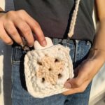 Handmade Crochet Crossbody Bag for Women, T-Shirt Yarn, with Detachable Sling Belt, Shoulder Purse and Waist Belt Phone Holder - Image 3