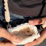 Handmade Crochet Crossbody Bag for Women, T-Shirt Yarn, with Detachable Sling Belt, Shoulder Purse and Waist Belt Phone Holder - Image 4