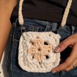 Handmade Crochet Crossbody Bag for Women, T-Shirt Yarn, with Detachable Sling Belt, Shoulder Purse and Waist Belt Phone Holder - Image 6