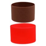 2PCS Outdoor Silicone Round Non-Slip Water Bottle Mug Cup Sleeve Cover | Sports Equipment | Training Gear - Image 5