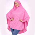 Women's Prayer Hijab, Pink, Long Overhead Style, Islamic Modest Wear - Image 3