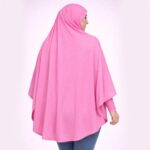 Women's Prayer Hijab, Pink, Long Overhead Style, Islamic Modest Wear - Image 6