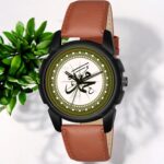 Talgo Analog Round Islamic Muslim Dial Muhammad Design Stylish Strap Classic Design Fancy Wrist Watch for Men and Boys, Pack of 1 - MUHAMMAD-J16-BLK - Image 4