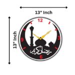 Wooden Islamic Designer Wall Clock, Two Layer of Board Look 3D for Living Room, Bed Room etc. Design-2-006 - Image 3