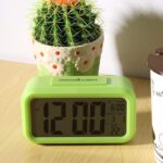 DS Enterprise | Digital Smart Backlight Battery Operated Alarm Table Clock with Automatic Sensor, Date & Temperature (Green) - Image 3
