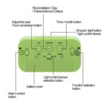 DS Enterprise | Digital Smart Backlight Battery Operated Alarm Table Clock with Automatic Sensor, Date & Temperature (Green) - Image 6