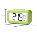 DS Enterprise | Digital Smart Backlight Battery Operated Alarm Table Clock with Automatic Sensor, Date & Temperature (Green) - Image 8