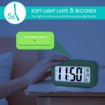 DS Enterprise | Digital Smart Backlight Battery Operated Alarm Table Clock with Automatic Sensor, Date & Temperature (Green) - Image 9