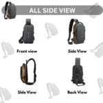 Anti-theft Unisex Sling Bag with Password Lock, Convertible Shoulder Strapith With USB Charging Port, Dual Zipper, Passport & Document OrganizerTravel Bag Pack of 1 (Grey-Gold, Medium) - Image 7