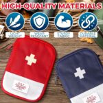 BURIUS Fabric Mini First Aid Kit Travel Pouch Medicine Storage Bag For Outdoor Medical Bag Emergency Survival (Empty Pouch, Color As Available),Black - Image 4