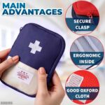 BURIUS Fabric Mini First Aid Kit Travel Pouch Medicine Storage Bag For Outdoor Medical Bag Emergency Survival (Empty Pouch, Color As Available),Black - Image 5