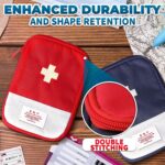 BURIUS Fabric Mini First Aid Kit Travel Pouch Medicine Storage Bag For Outdoor Medical Bag Emergency Survival (Empty Pouch, Color As Available),Black - Image 8
