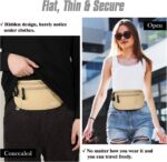 Hidden Waist Bag Secure Travel Money Belt Undercover Hidden RFID Blocking Wallet Anti Theft Passport Wallets for Men & Women Waist Pouch Purse Travel Accessories (Pack of 1,Multicolor) - Image 5