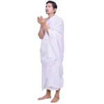 Modefa Islamic Men's Cotton Ihram Ahram Ehram Towel Set for Hajj or Umrah | 100% Cotton, 1200 Grams | 110 x 220cm per Towel, 2 Towels in Package - Image 9
