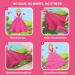 Chalk and Chuckles Princess Unicorn Lace Art Kit for Kids, Develop Fine Motor Skills, Mess-Free DIY Lacing Craft Activity, Creative Toy, Birthday Gift for Girls, Boys Ages 3 4 5 6 7 Years - Image 5