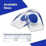 Silicone Gel Heel Cups for Heel Pain Relief – Orthopedic Heel Pads for Plantar Fasciitis & Heel Spur, Shock Absorbing Anti-Slip Heel Cushion Inserts for Men & Women Shoes, Foot Pain Support (1 Pair, Large) - Image 4