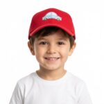 Kids Cotton Summer Printed Cap Kids Casual Cap | for Sun Protection and Outdoor Activities | Lightweight, Soft and Comfortable-1pcs Suitable Age (2 to 12 Years) Red - Image 3