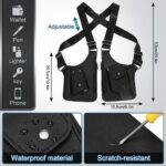 GUSTAVE® Chest Bag for Men Vintage Oxford Cloth, Double Shoulder Underarm Crossbody Harness Bag with Multi-Pockets, Adjustable Strap Tactical Sling Bag for Travel, Streetwear & Daily Carry - Image 3
