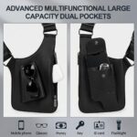 GUSTAVE® Chest Bag for Men Vintage Oxford Cloth, Double Shoulder Underarm Crossbody Harness Bag with Multi-Pockets, Adjustable Strap Tactical Sling Bag for Travel, Streetwear & Daily Carry - Image 4