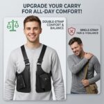 GUSTAVE® Chest Bag for Men Vintage Oxford Cloth, Double Shoulder Underarm Crossbody Harness Bag with Multi-Pockets, Adjustable Strap Tactical Sling Bag for Travel, Streetwear & Daily Carry - Image 6