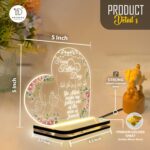 Muslim Dad Gift LED Lamp | Father's Day Acrylic Night Light | Islamic Home Decor | Arabic Blessing Design | Ramadan Decoration | Birthday Present for Father | Warm Glow Accent |(5.5x5.5 Inch) - Image 4