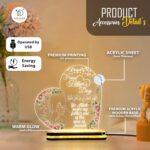 Muslim Dad Gift LED Lamp | Father's Day Acrylic Night Light | Islamic Home Decor | Arabic Blessing Design | Ramadan Decoration | Birthday Present for Father | Warm Glow Accent |(5.5x5.5 Inch) - Image 6
