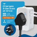 Ceptics Universal Travel Adapter, International All in One Travel Adapter, Universal Travel Accessories with 2xUSB 2.4A, Travel Charger, International Travel Adapter – 2 Pack - Image 4