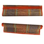 Handmade Korai Pai Kusha Grass Pooja Aasan Sitting Floor Mats Orange -Set of 2 Pcs - Image 8