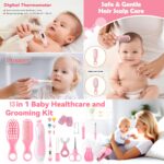 Electric Nail Drill Healthcare Accessories Kit for New Born Baby 13 in 1 Baby Grooming Kit Newborn Toddler Toes and Fingernails,Baby Nail Trimmer (BABY KIT PINK) - Image 3