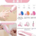 Electric Nail Drill Healthcare Accessories Kit for New Born Baby 13 in 1 Baby Grooming Kit Newborn Toddler Toes and Fingernails,Baby Nail Trimmer (BABY KIT PINK) - Image 7